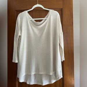 LA Made Cream/Metallic Tunic Top